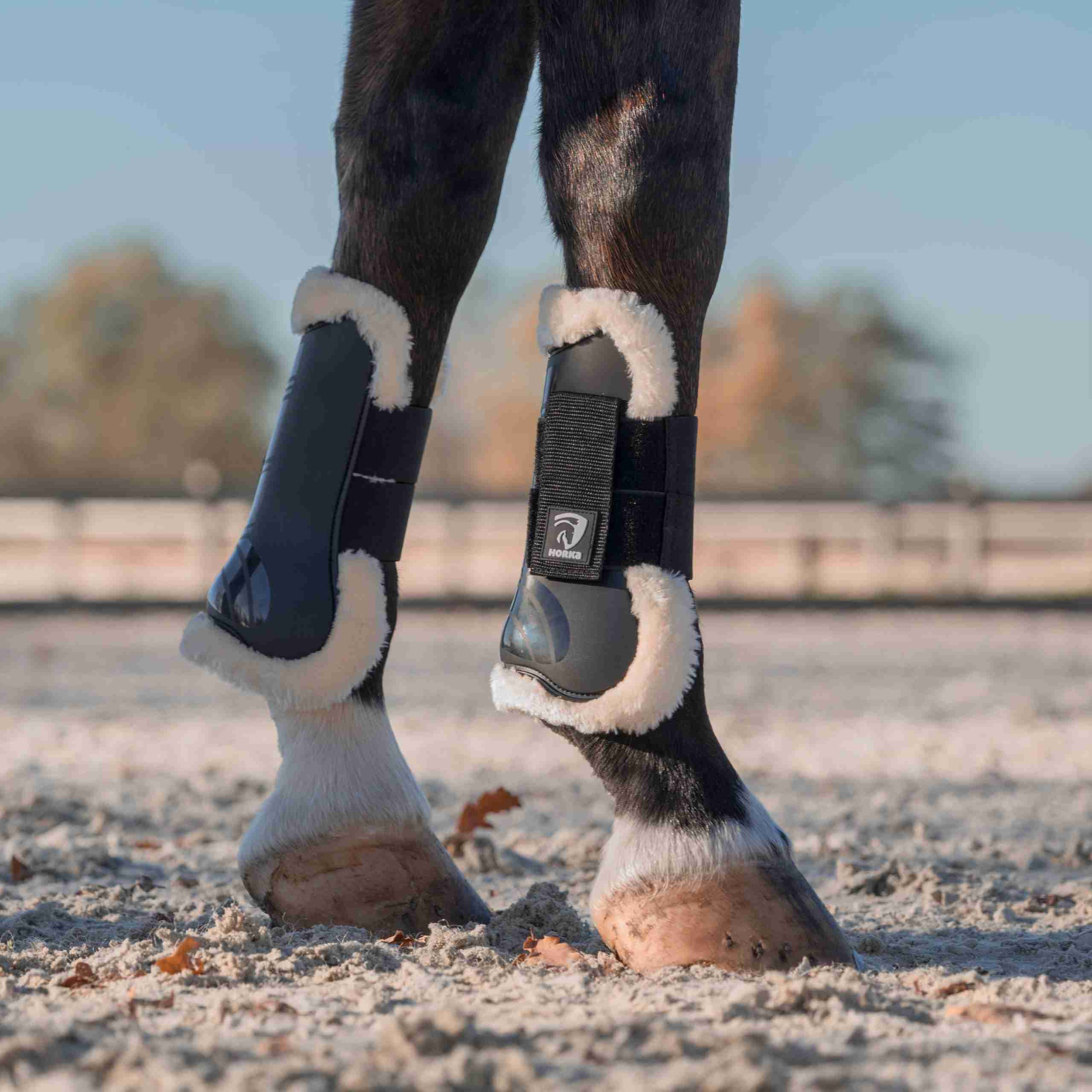 PVC BEENBESCHERMERS MET BONT SET VAN 4 - Afbeelding 2