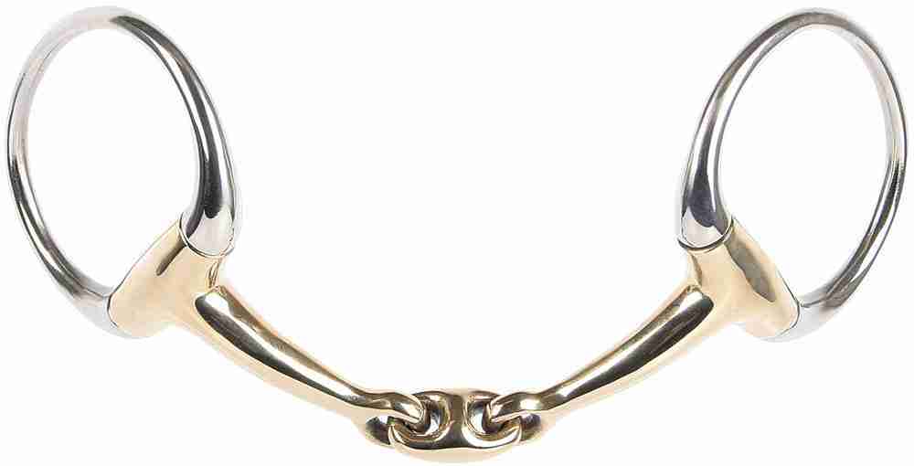 Harry's Horse Bustrens Dubbelgebroken Anatomisch Gold Brass 13mm