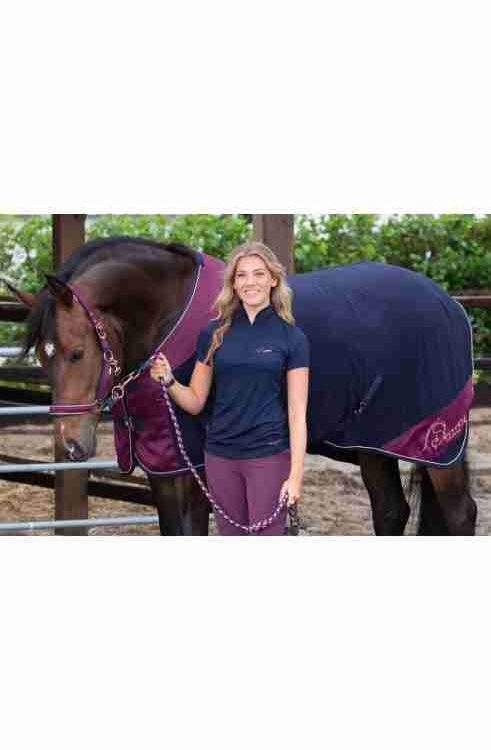 Harry's Horse Fleece Deken denici Cavalli Maroon