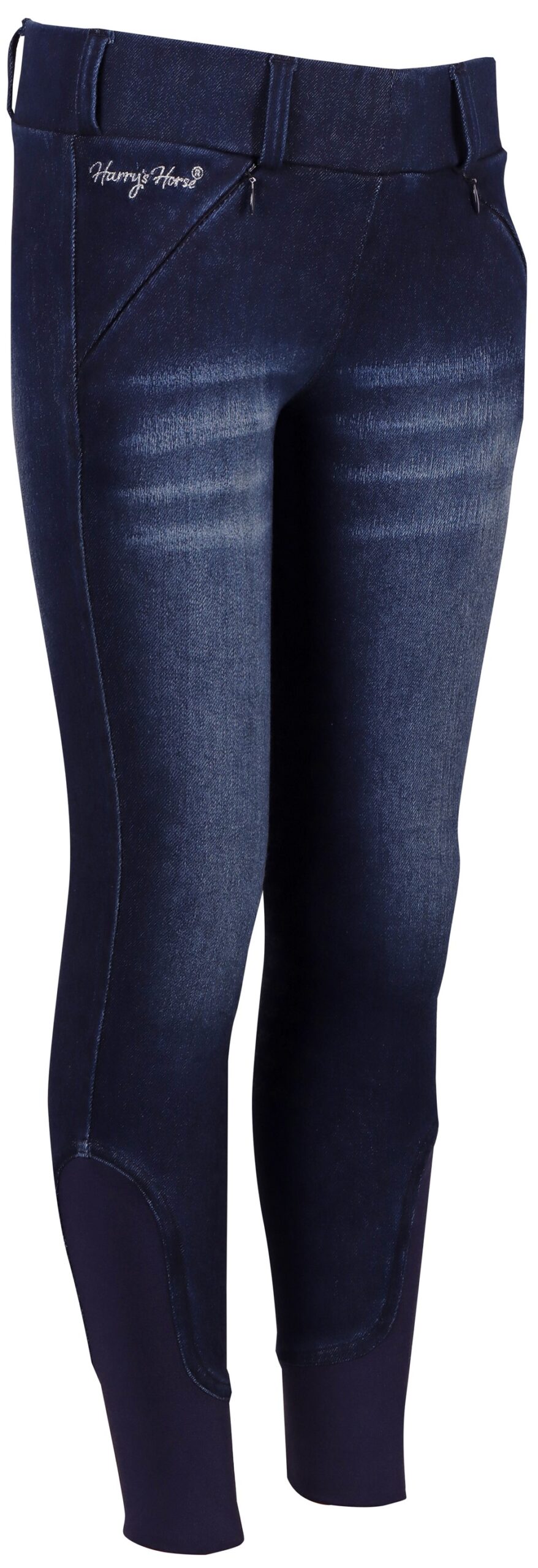 Rijbroek Equitights Denim Diva Violet Full Grip