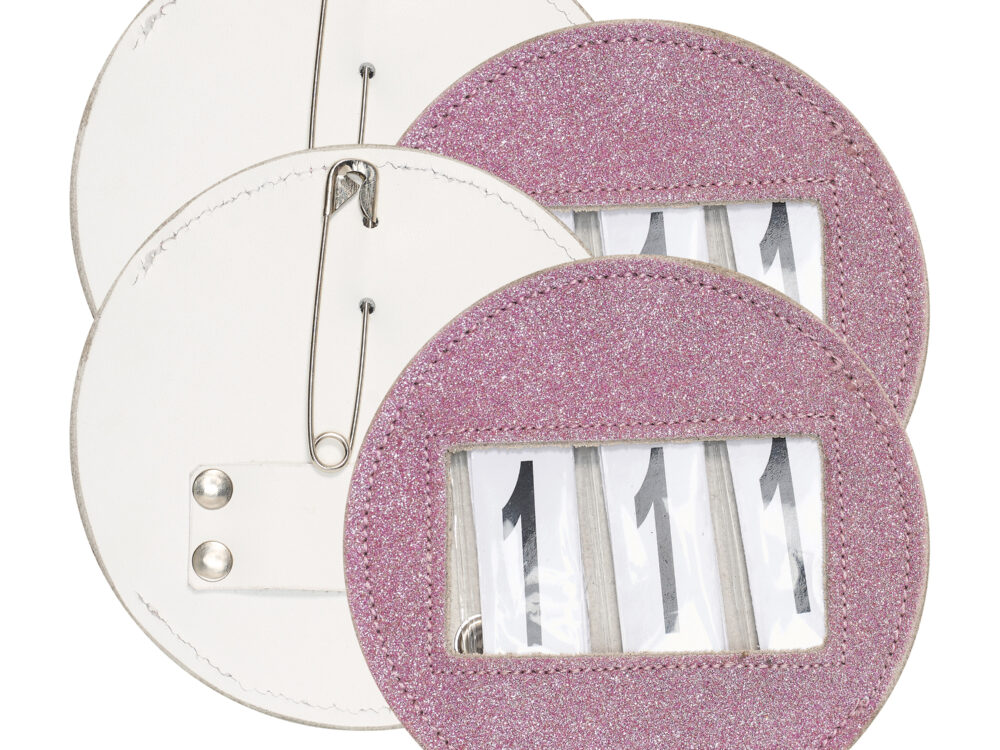 Wedstrijdnummer IRHGlitter rond, set van 2 st