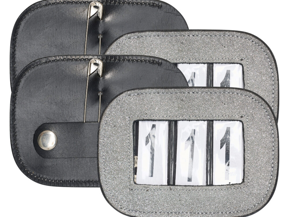 Wedstrijdnummer IRHGlitter vierkant, set van 2 st