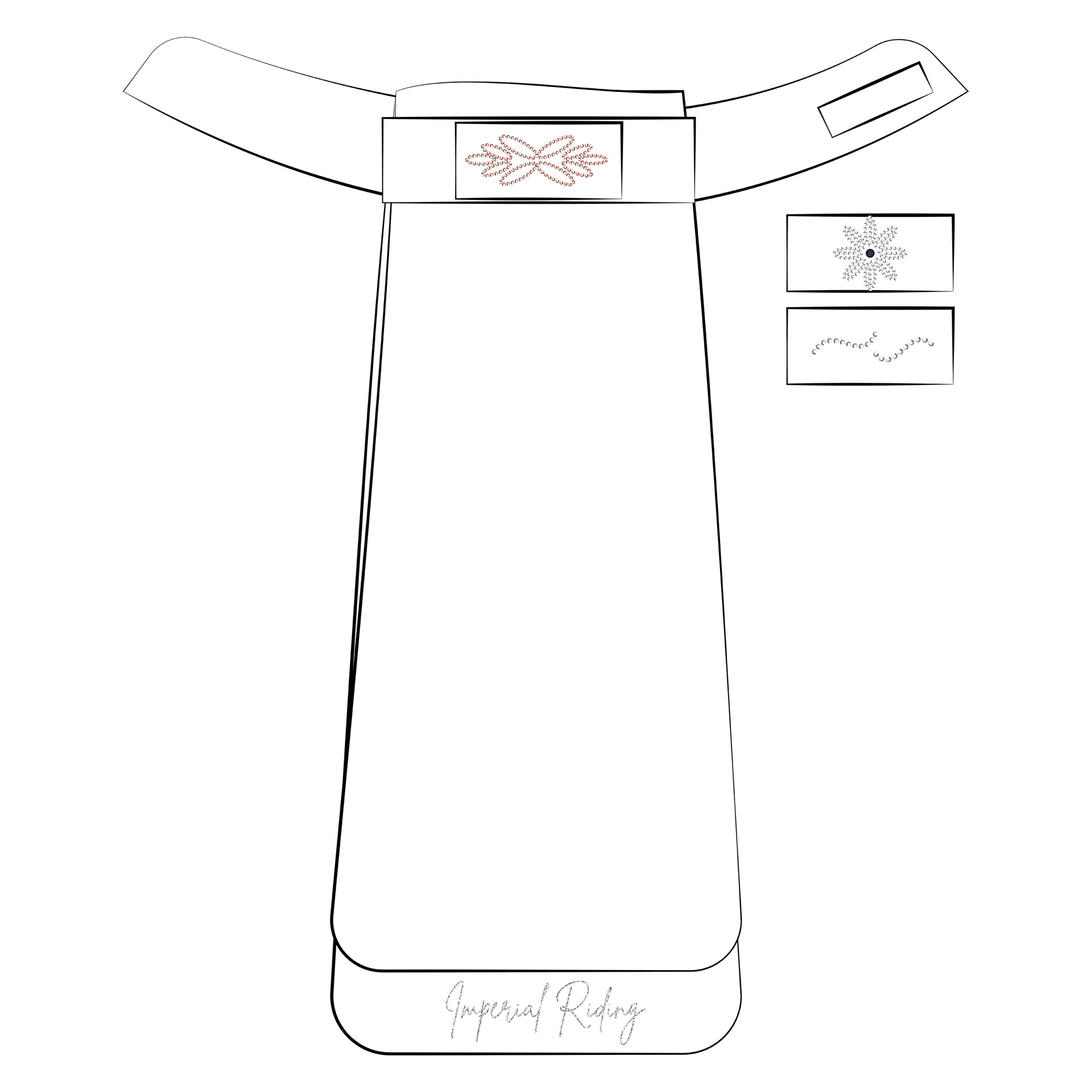 Imperial Riding Plastron met klittenband glitterpatch IRHBasic