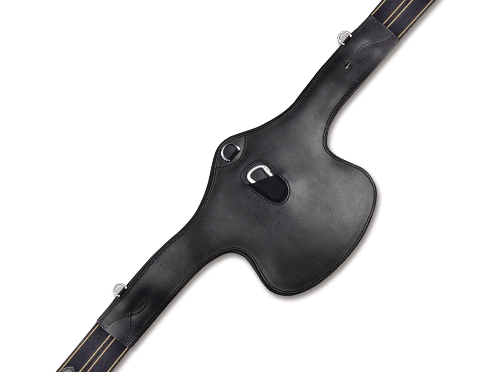 Waldhausen Saddlegirth with stud guard, black, 120 cm