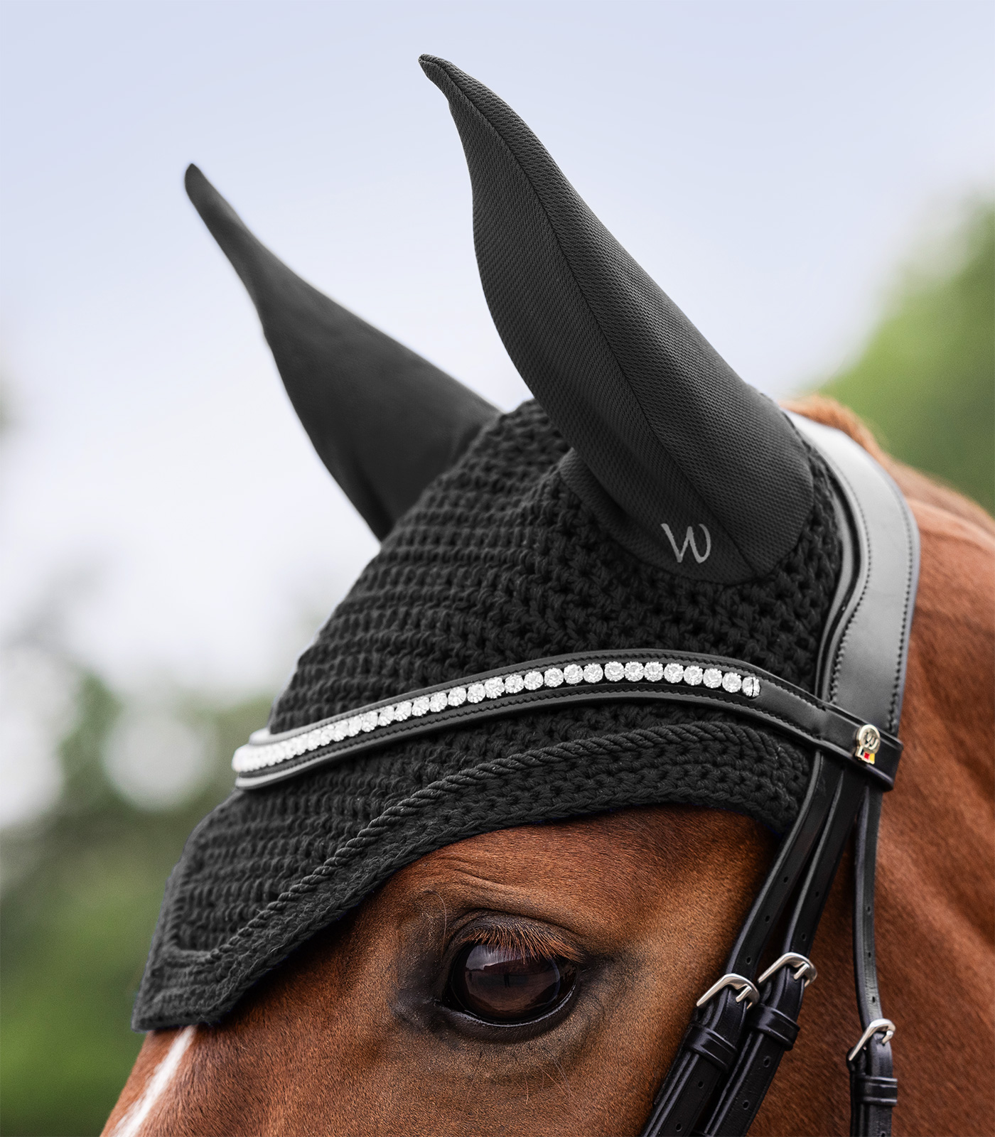 Waldhausen vliegenmasker Basic, zwart, Pony. - Afbeelding 2