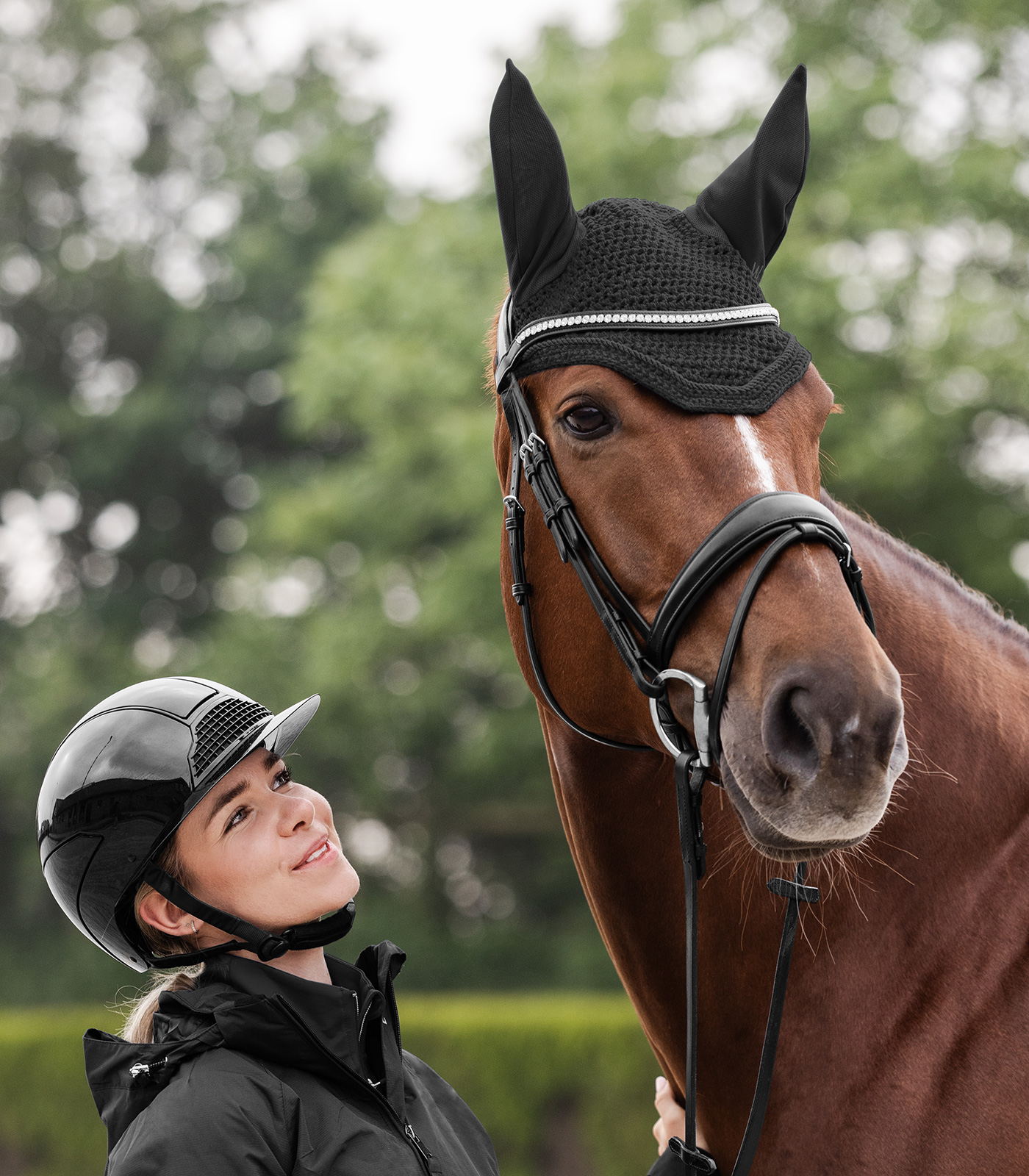 Waldhausen vliegenmasker Basic, zwart, Pony. - Afbeelding 3