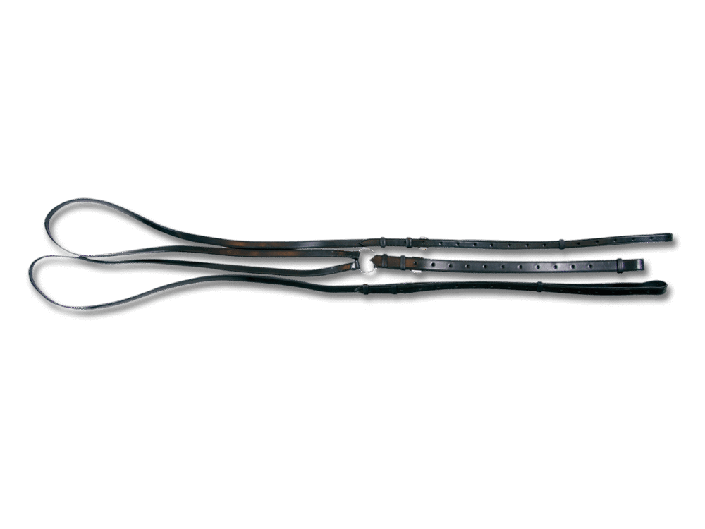 Waldhausen Lunge-Draw-Reins X-Line Leather, black, Pony
