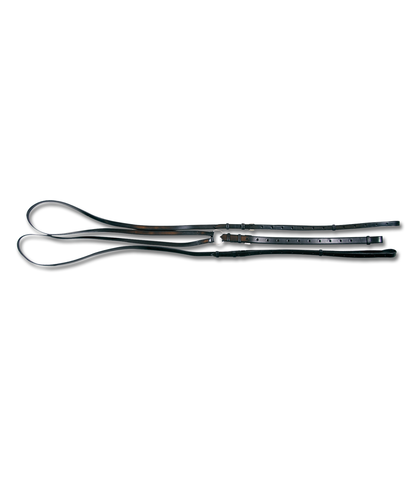 Waldhausen Lunge-Draw-Reins X-Line Leather, black, Pony