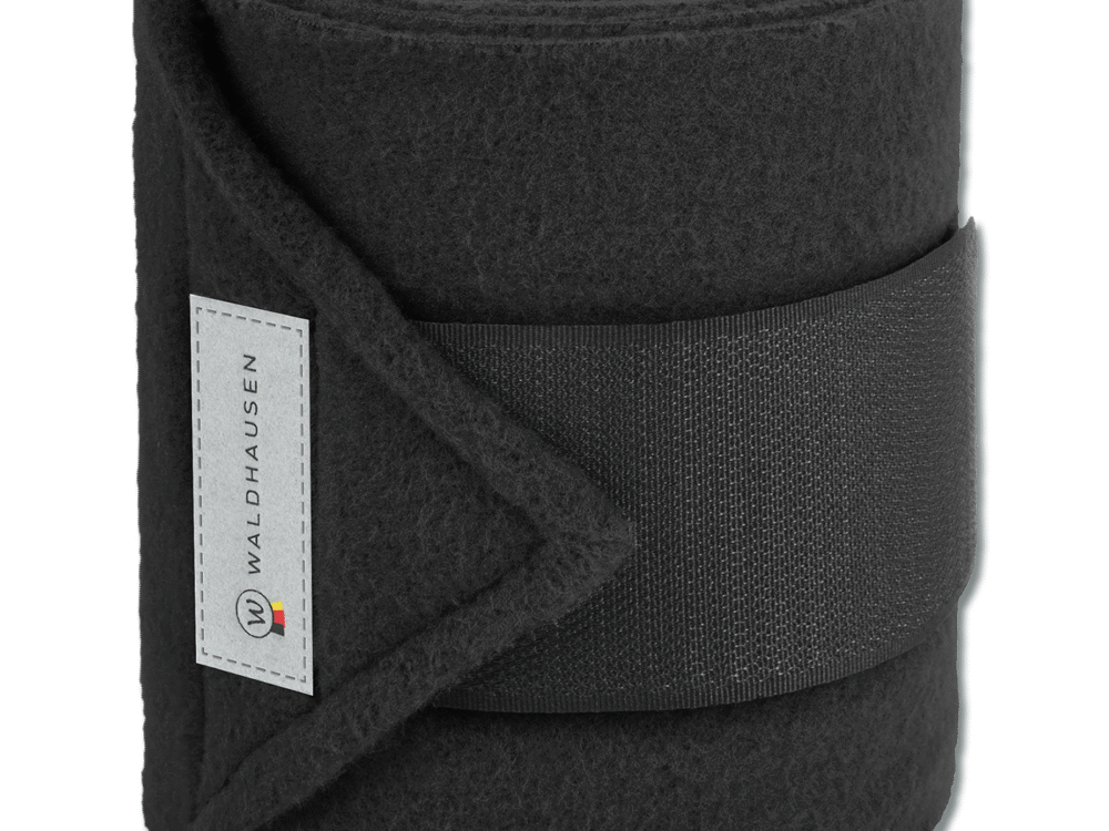 Waldhausen fleece bandages Basic, set van 2 paar, zwart, Full