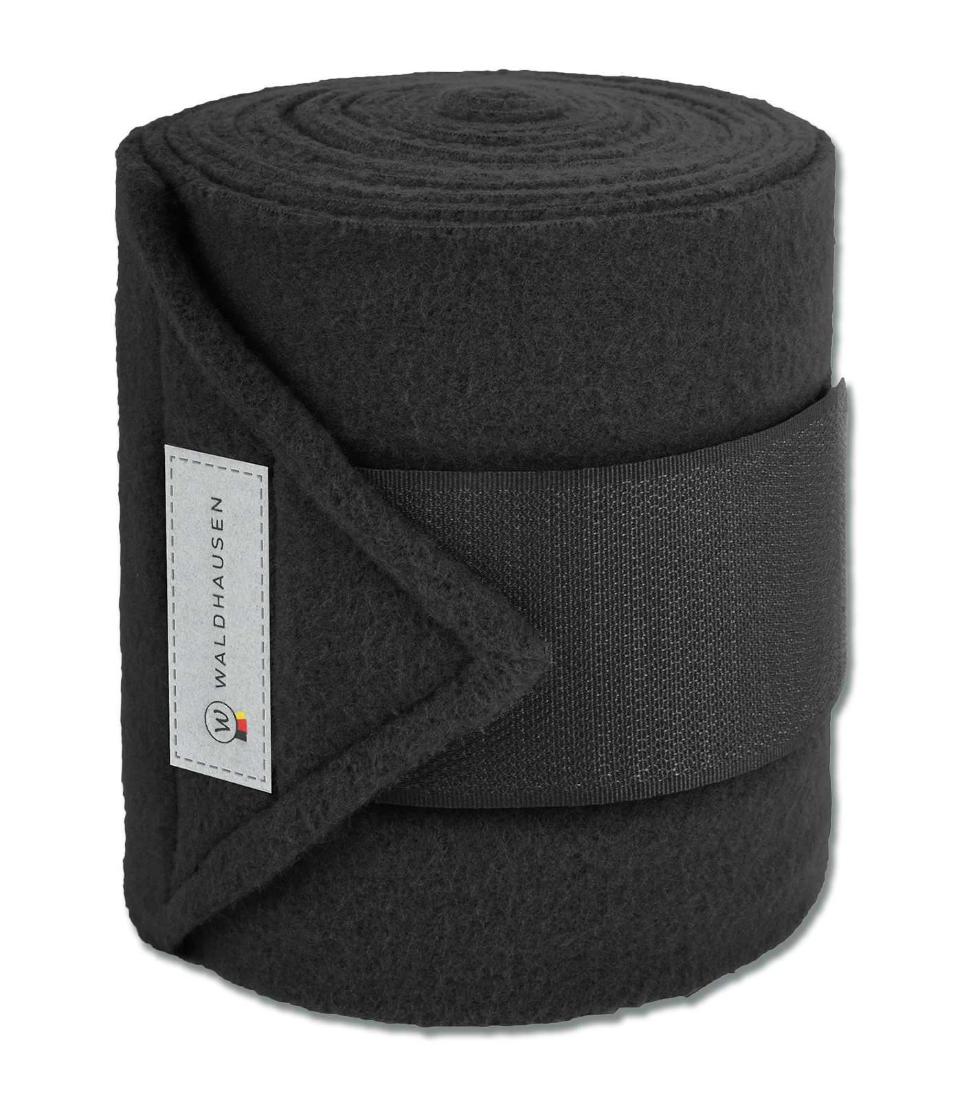 Waldhausen fleece bandages Basic, set van 2 paar, zwart, Full