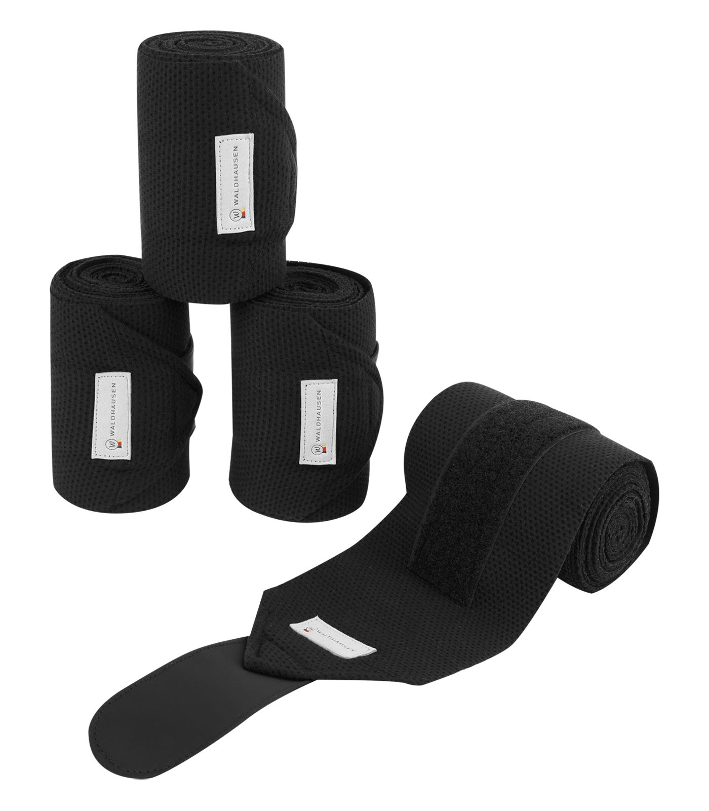 **Waldhausen Bandages Breath, zwart, set van 4**