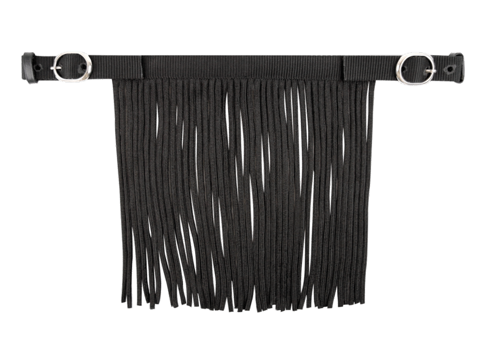Waldhausen vliegenmasker met gesp, zwart, Full.