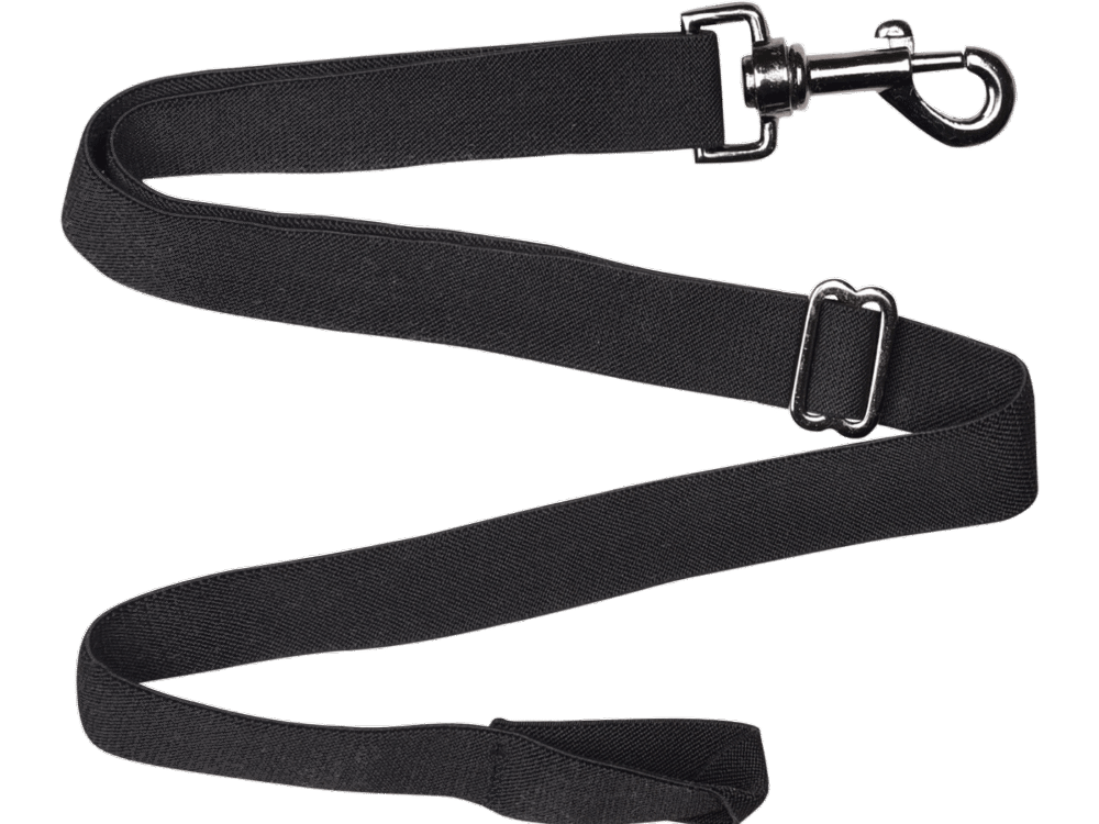 Waldhausen beenriemen met haken, elastisch, zwart