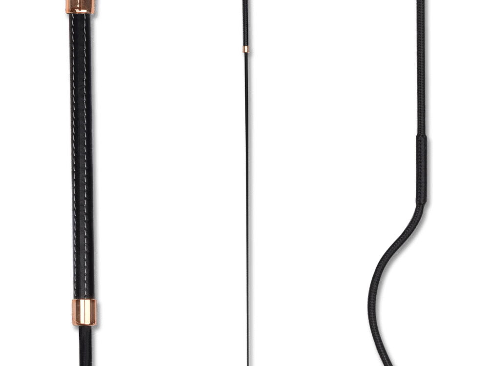 Waldhausen Dressage Whip Noblesse, black/rose gold, 110 cm