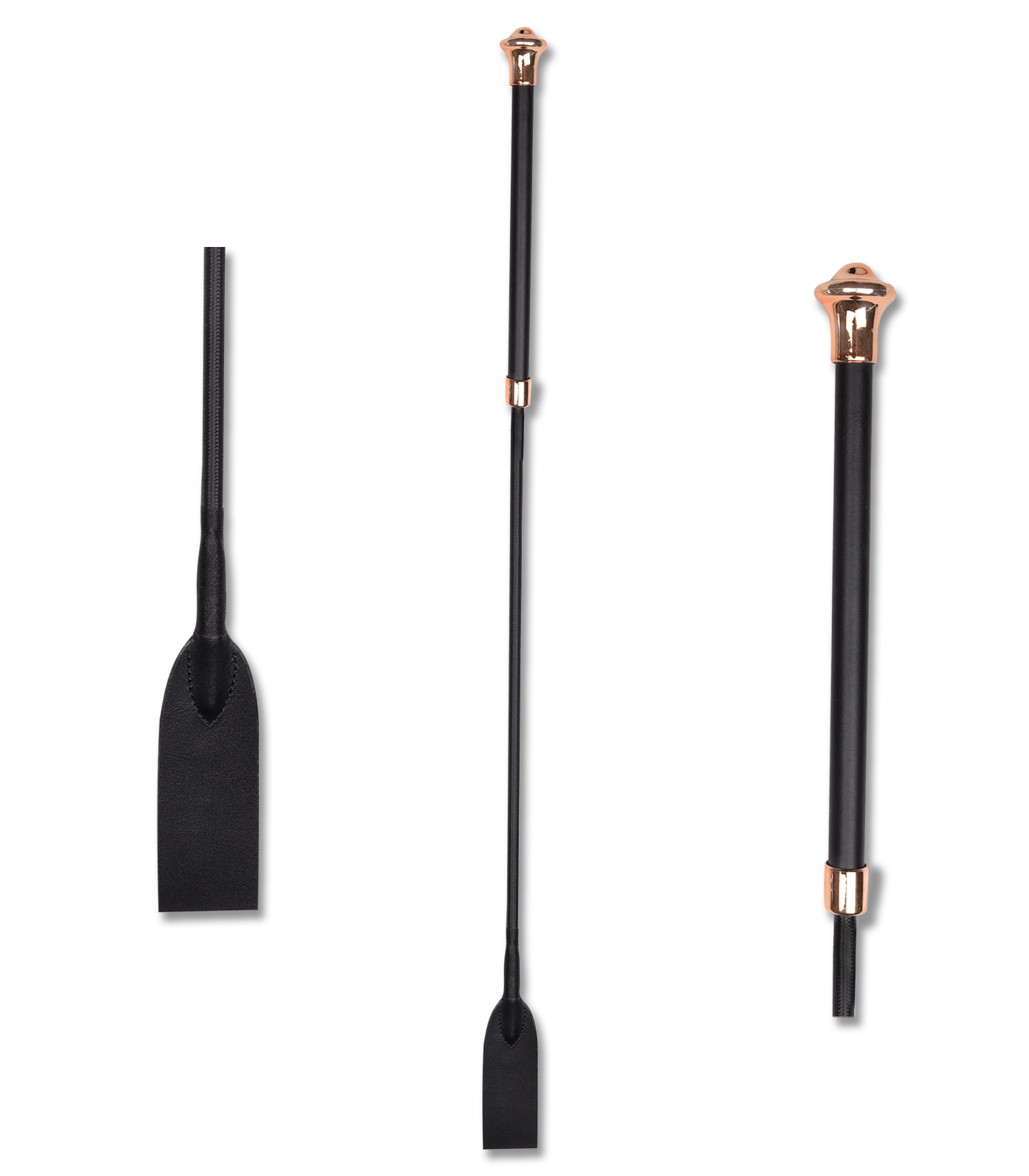 Waldhausen springzweep Noblesse, zwart/roségoud, 65 cm