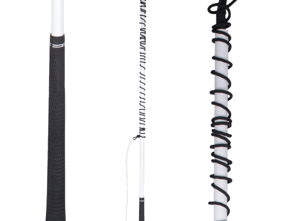 Telescope Vaulting whip, 3 sections, with Golf handle, white, 3 m