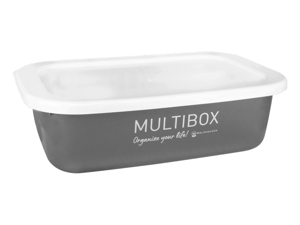 Waldhausen Multibox “Organize your life!” with lid, grey, 3L