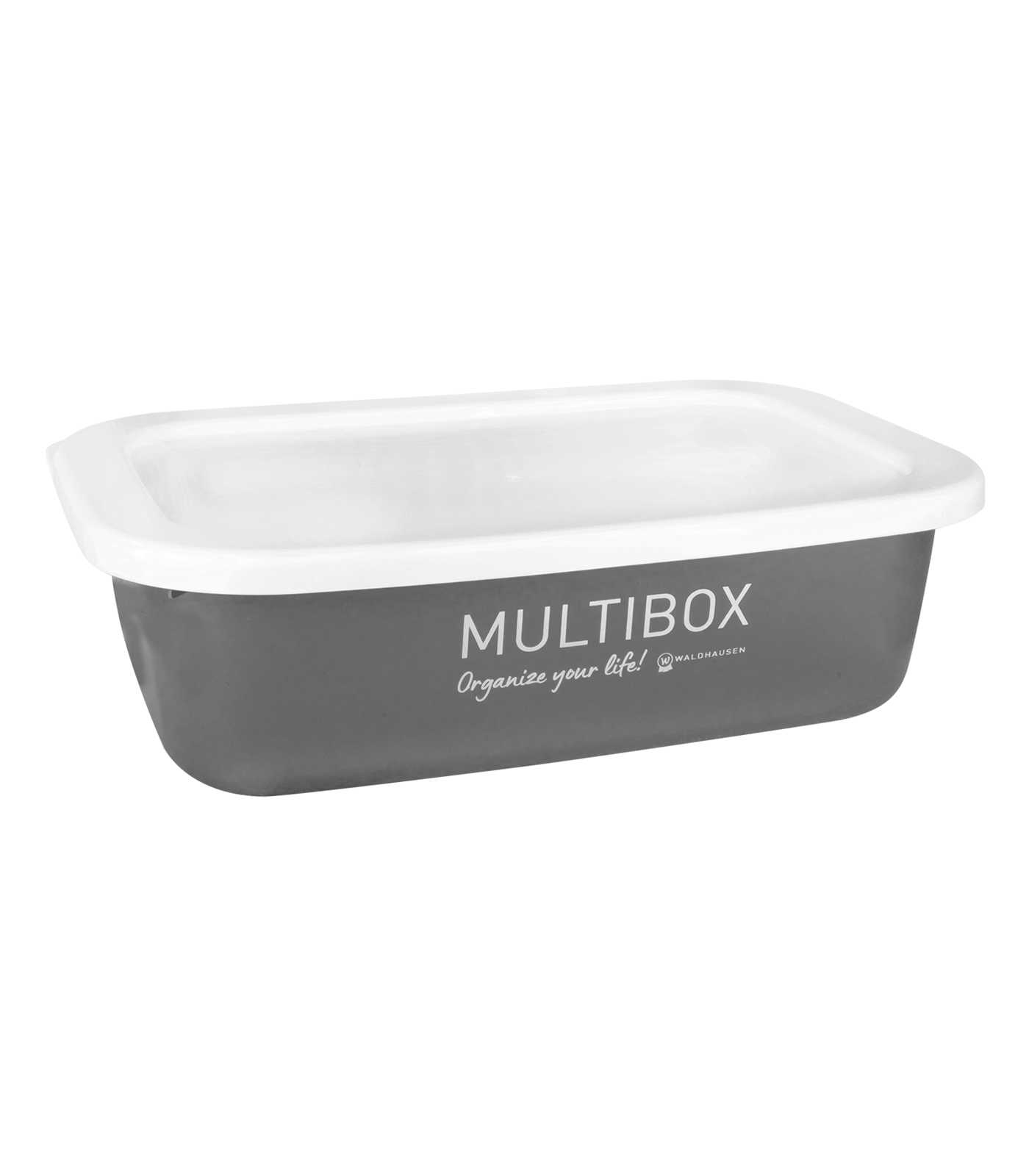 Waldhausen Multibox “Organize your life!” with lid, grey, 3L