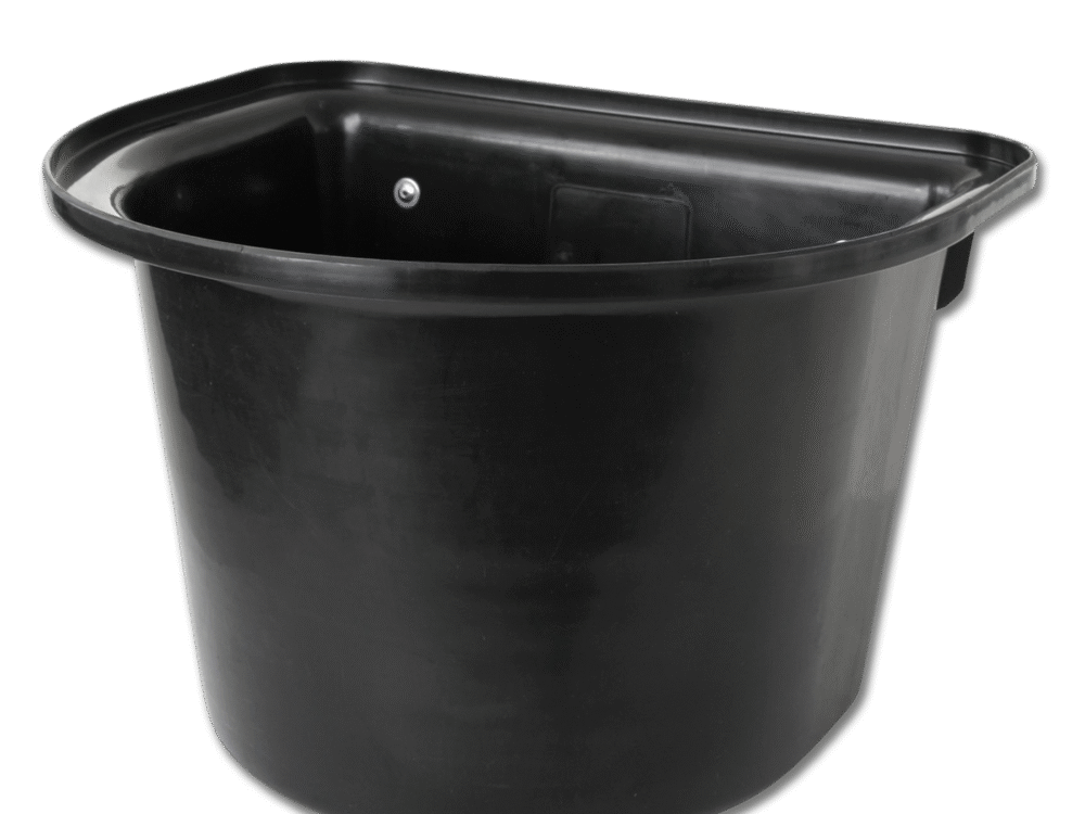 Waldhausen Plastic Feed Bin+Hangers, black