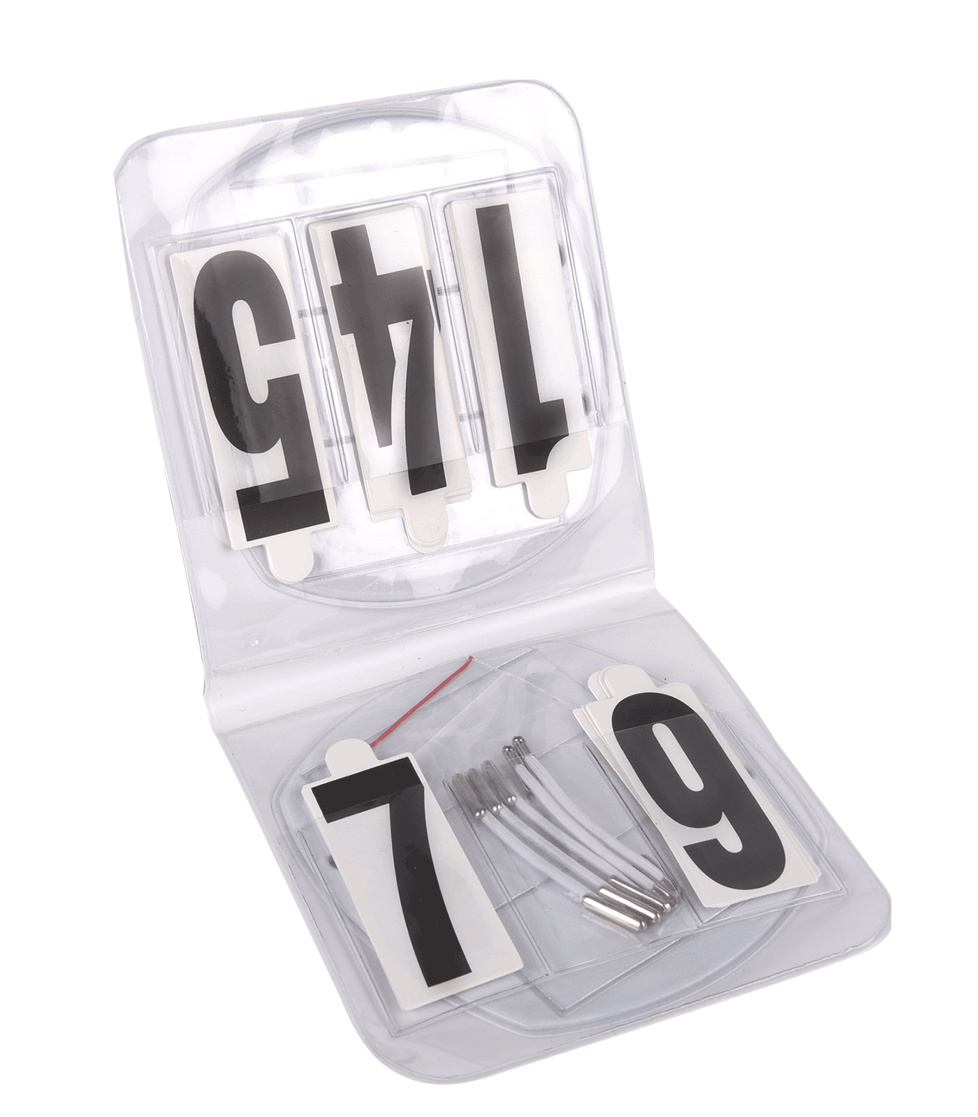 Waldhausen Competition Number Set, Oval, With Elastic Bands, three digi