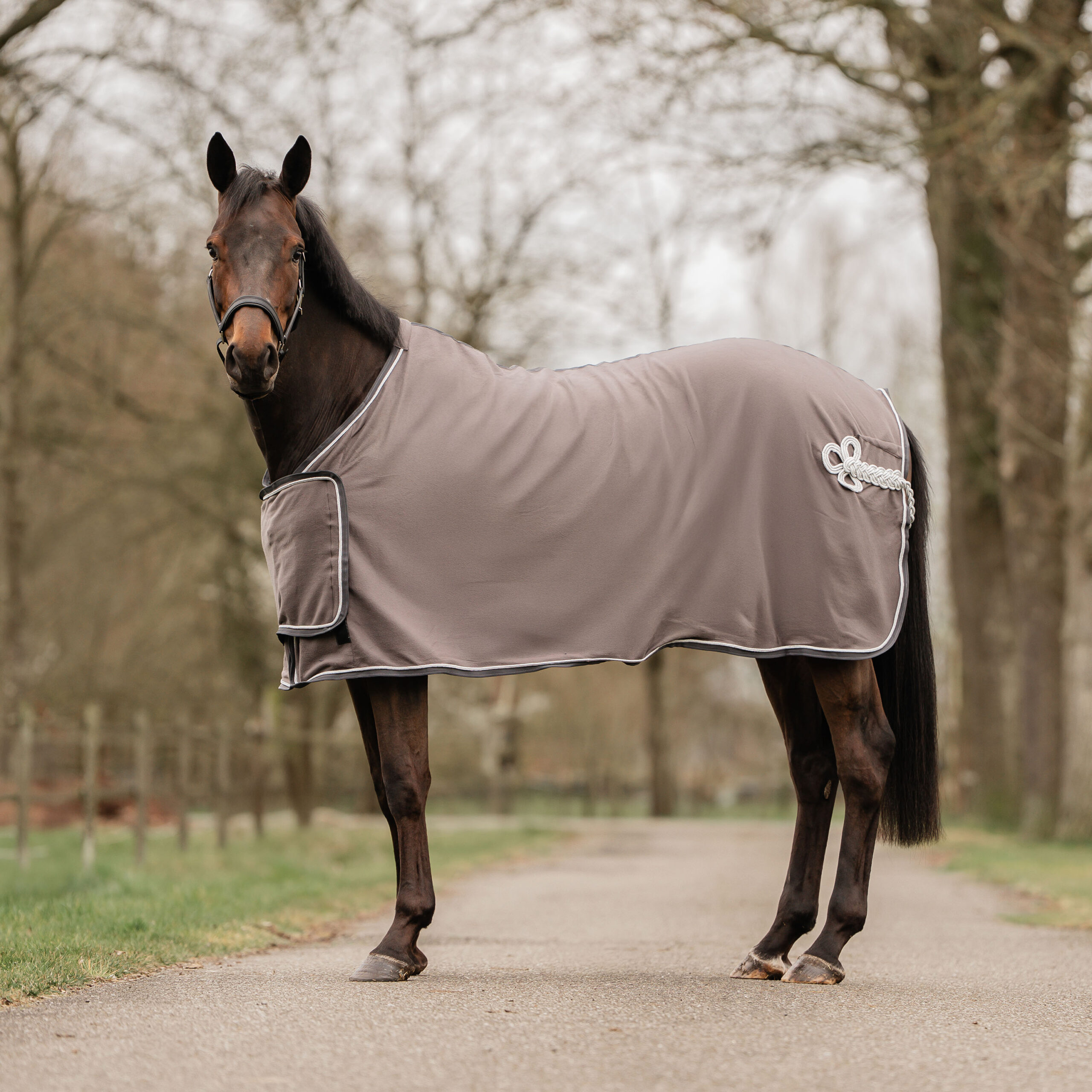 FLEECE DEKEN MET BORSTFLAP EN ORNAMENT - Afbeelding 2