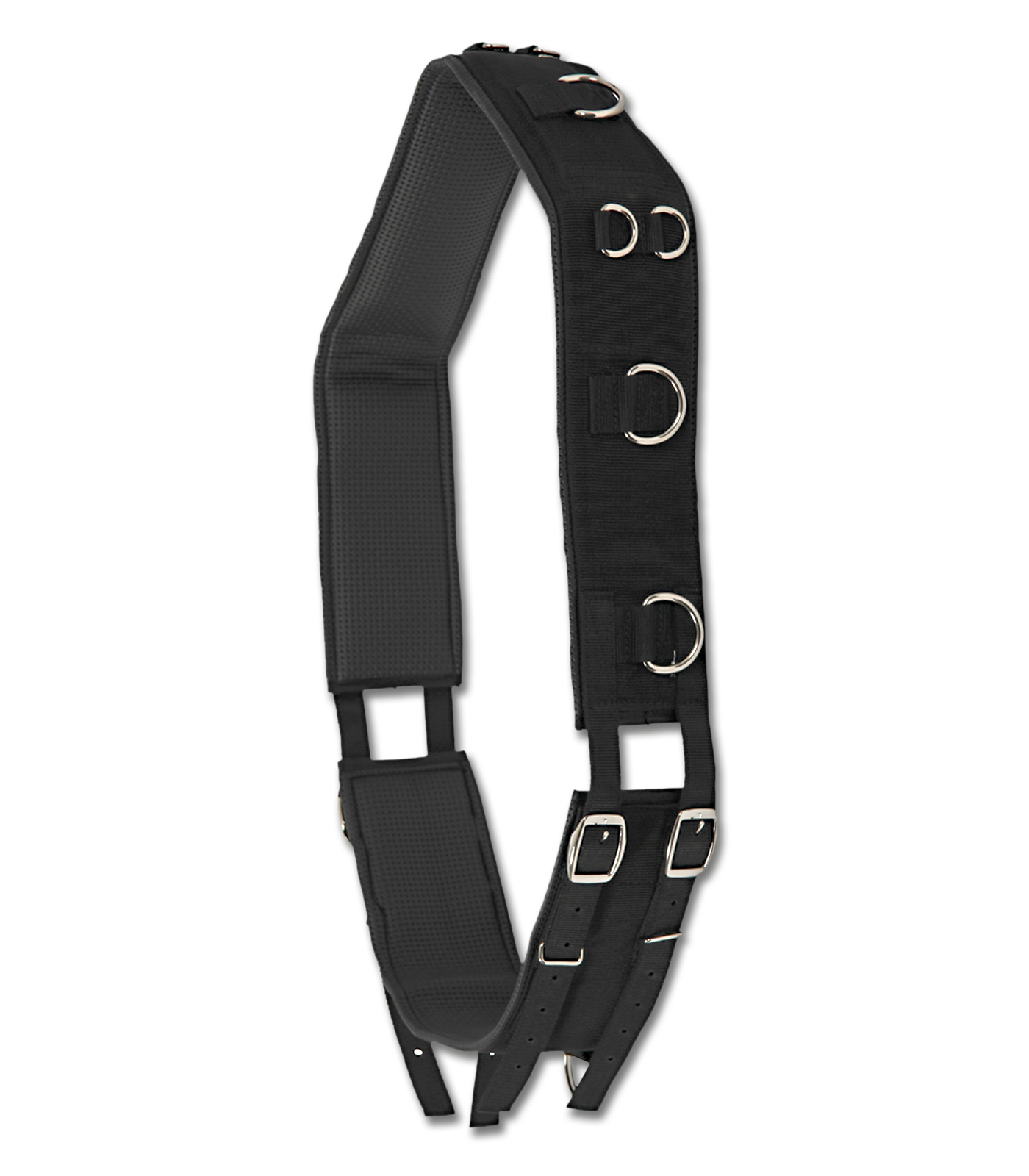 Waldhausen Lunging Girth, 11 rings, black, Pony