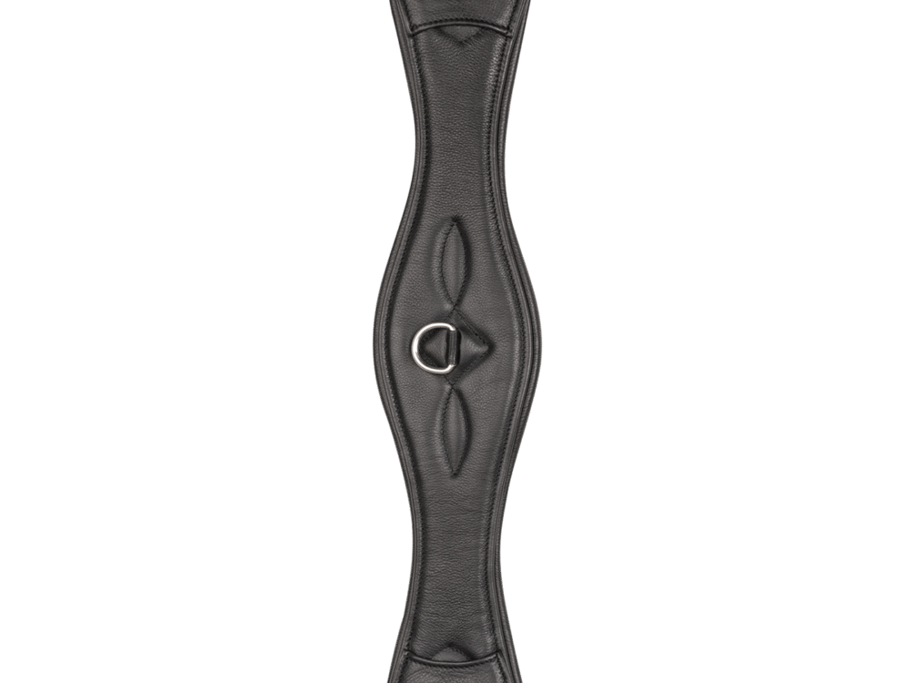 Waldhausen lederen singel Kort 40cm Zwart
