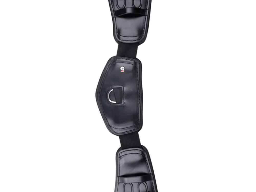 Waldhausen Korte Lederen Singel Elastisch Zwart 50cm