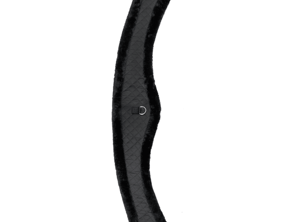 Waldhausen halve maan lange singel, zwart/zwart, 110 cm.