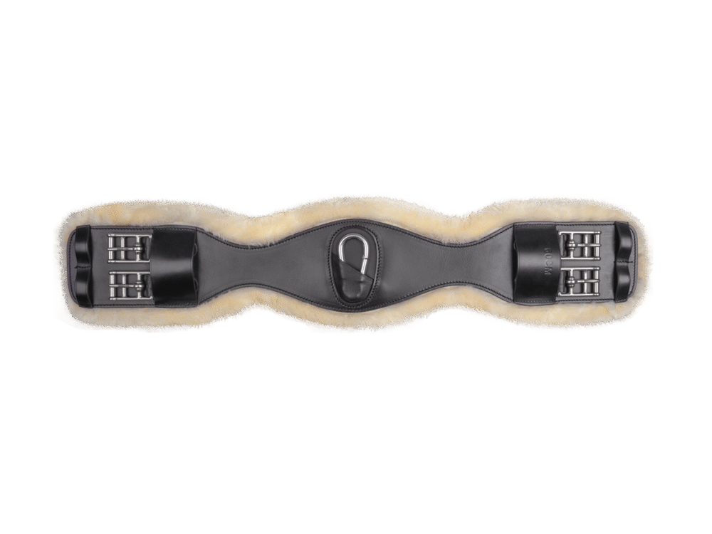 Waldhausen Lederen Singel Met Eco Wool Kort 50cm Zwart