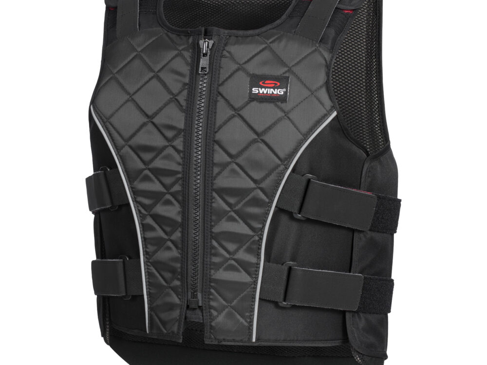 Swing Body Protector P19 with zipper, black/grey, size: CXXS