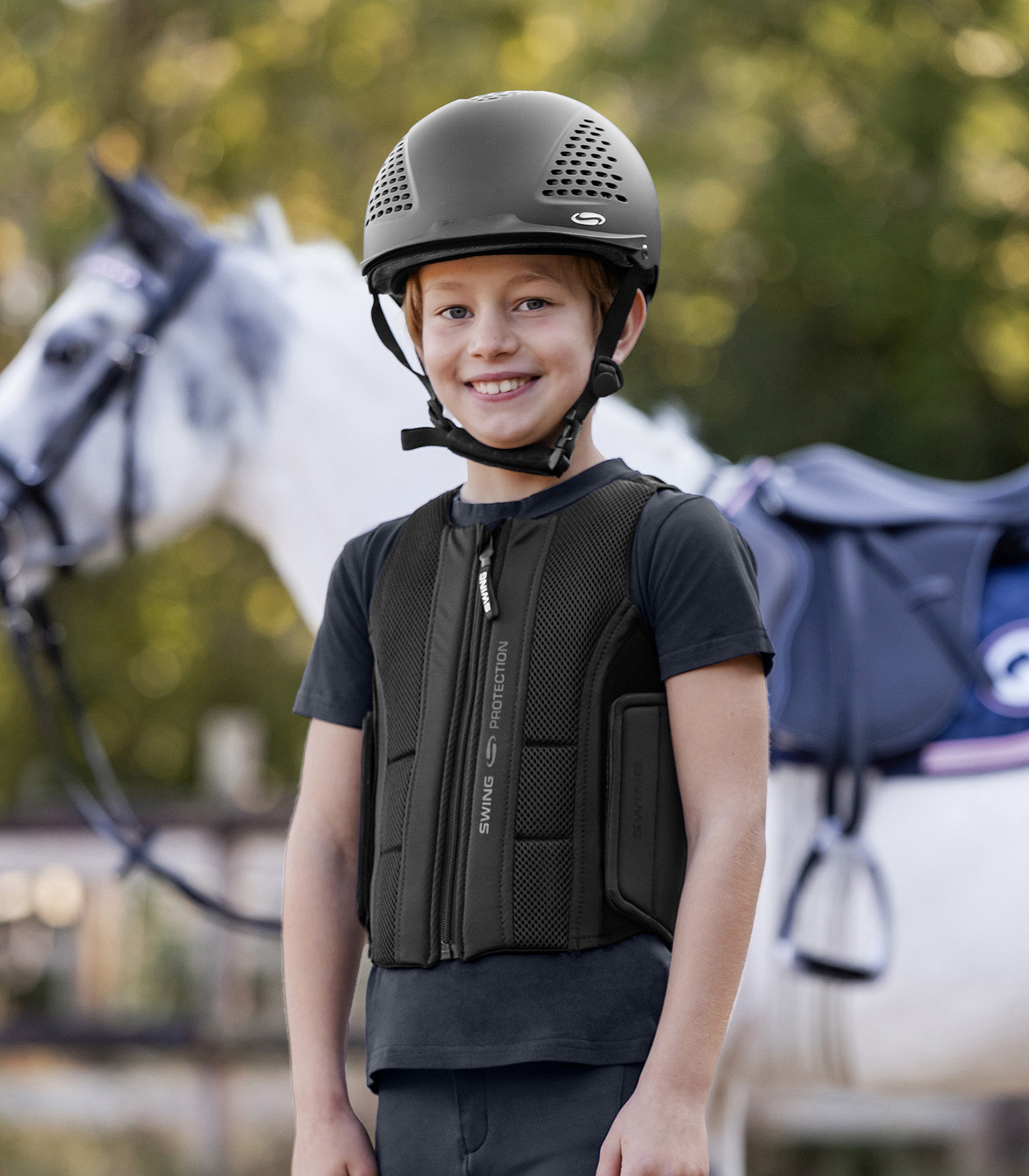 SWING back protector P24 Pro, black, size: child L - Afbeelding 3