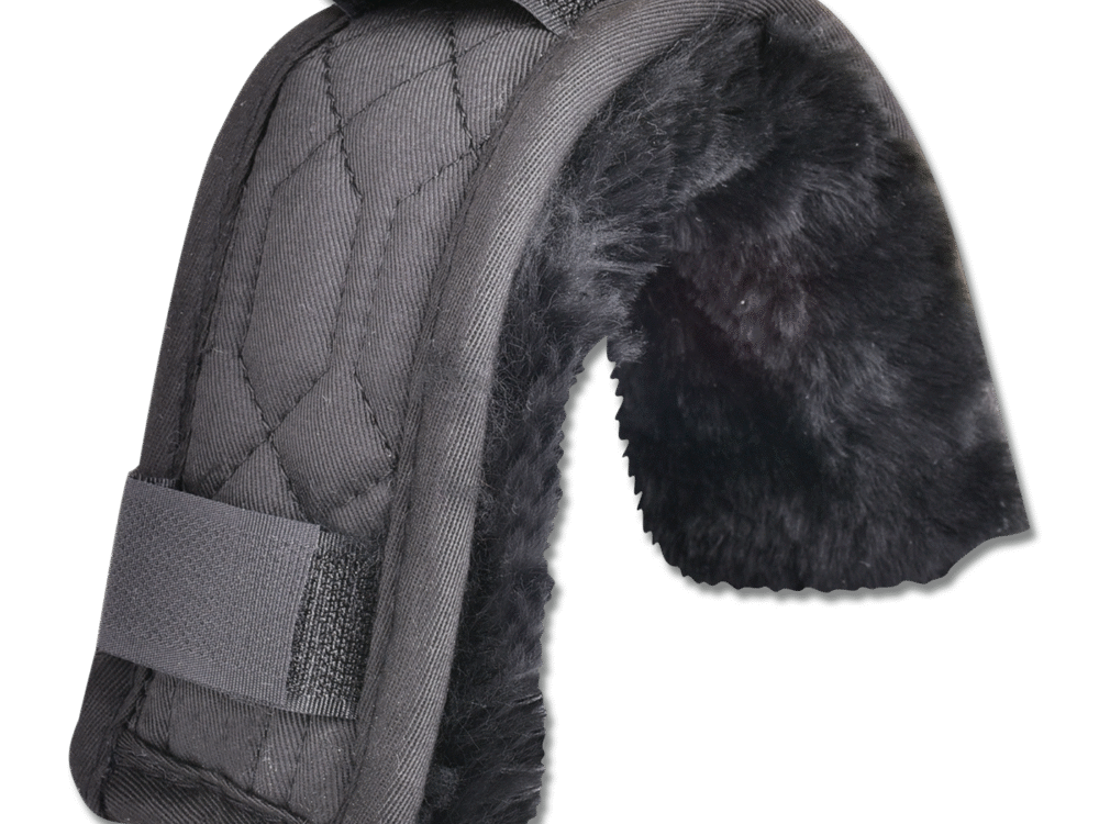Waldhausen Real Lambskin-Noseband Sleeve, 18 cm, black/black