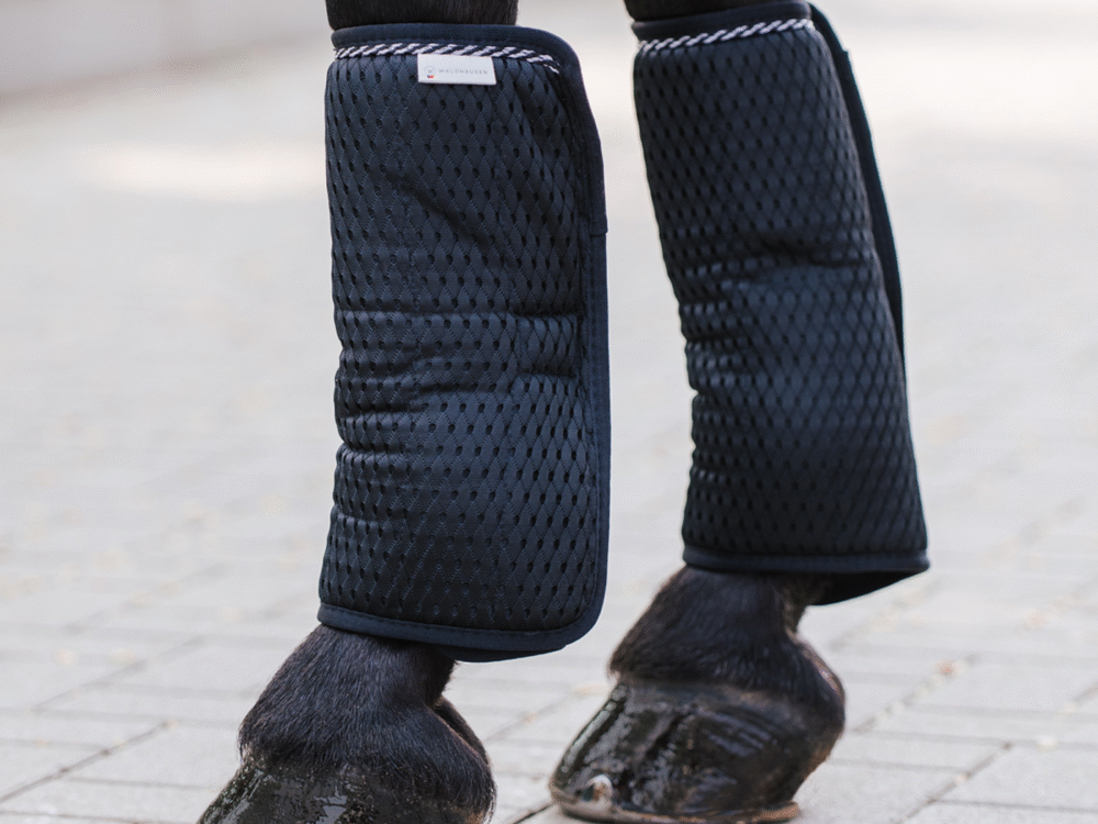 **Waldhausen Bandageonderlegger Brath met klittenband, 28 x 36 cm, 2 stuks, zwart**