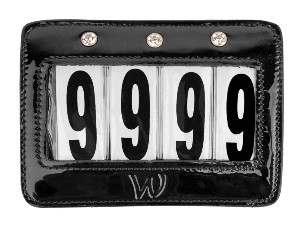 Waldhausen Competition number patent leather, square, black
