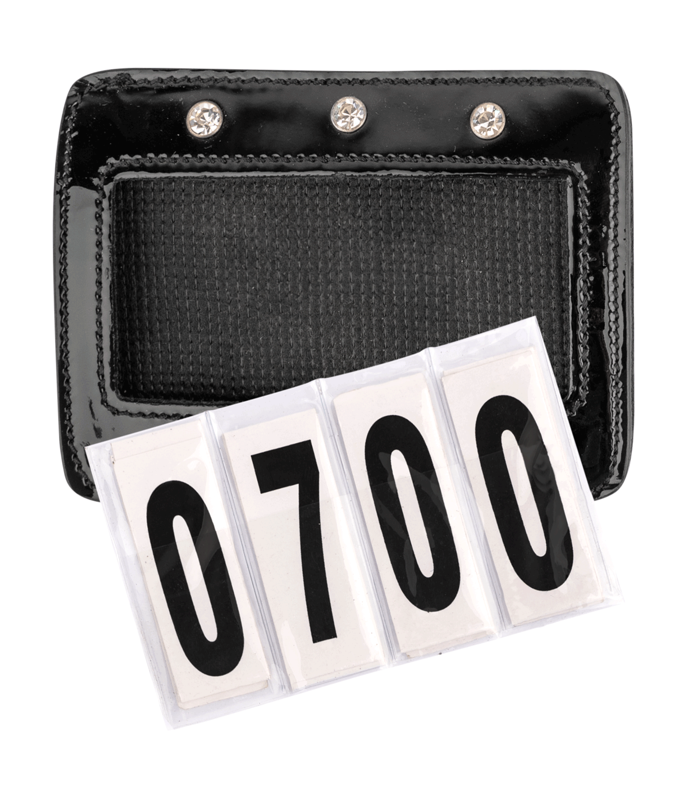 Waldhausen Competition number patent leather, square, black - Afbeelding 2