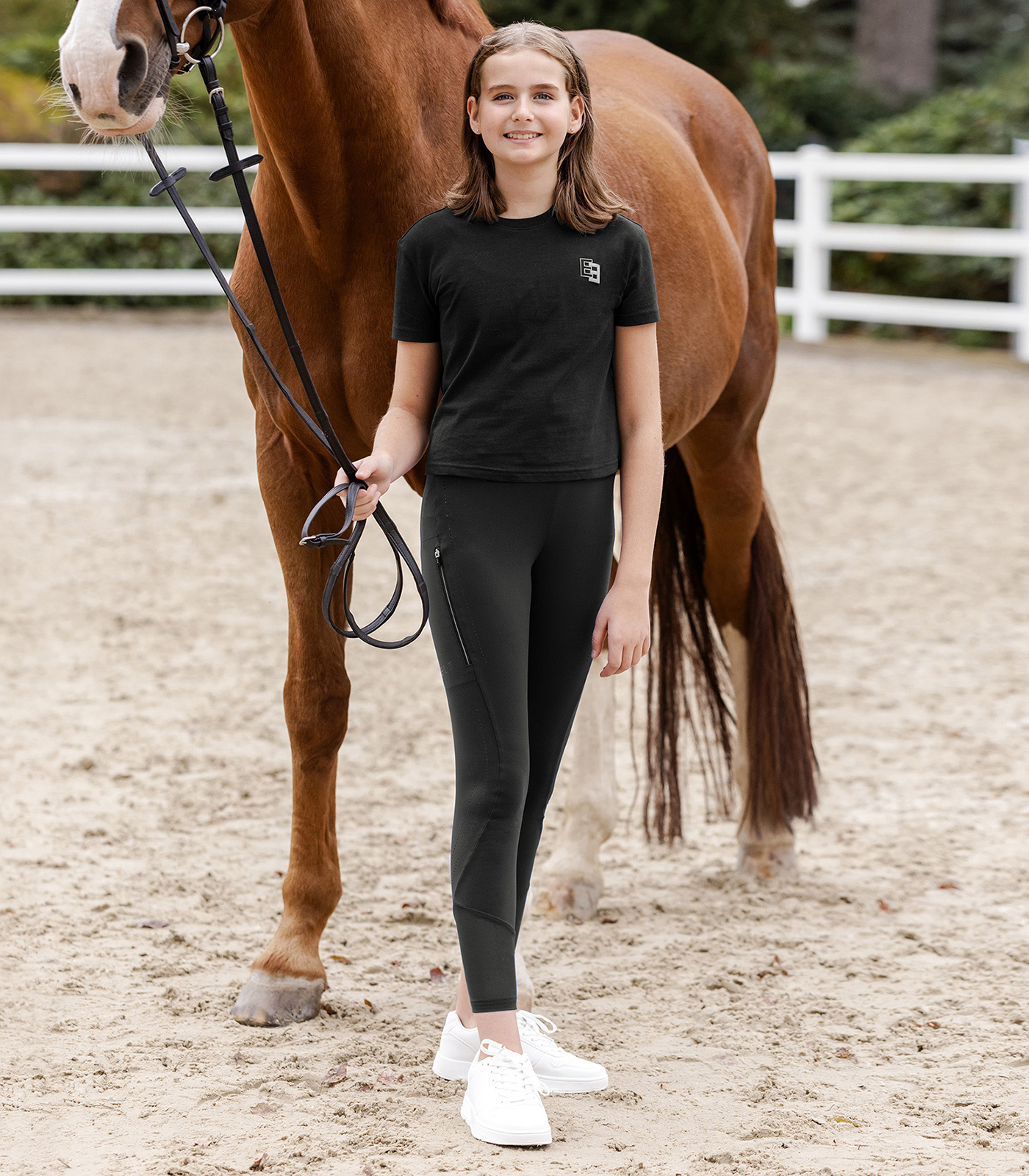 Waldhausen Riding leggings Pia, black, size 140 - Afbeelding 5