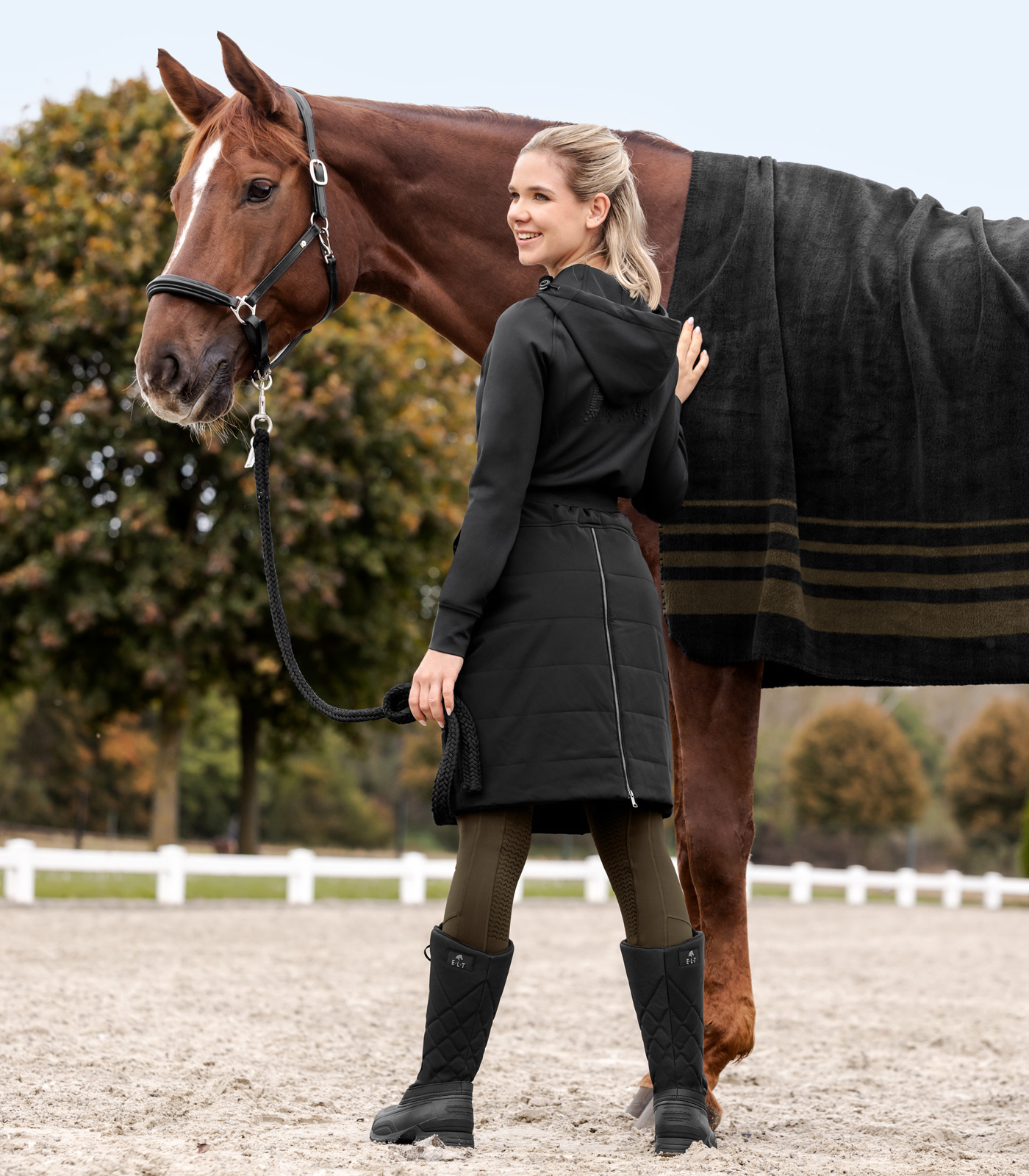 Waldhausen Thermal Riding Skirt Rachel, black, D34 - Afbeelding 4