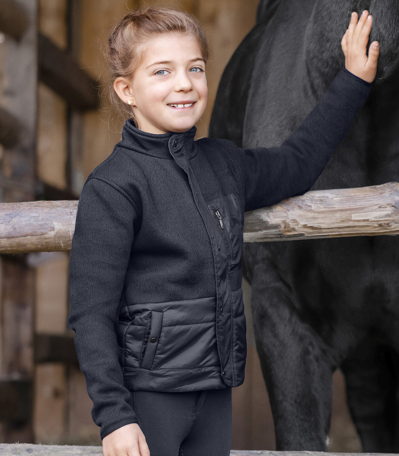 Waldhausen Lucky Malou Quilted Jacket, kids, deepblue, size 110/116 - Afbeelding 3