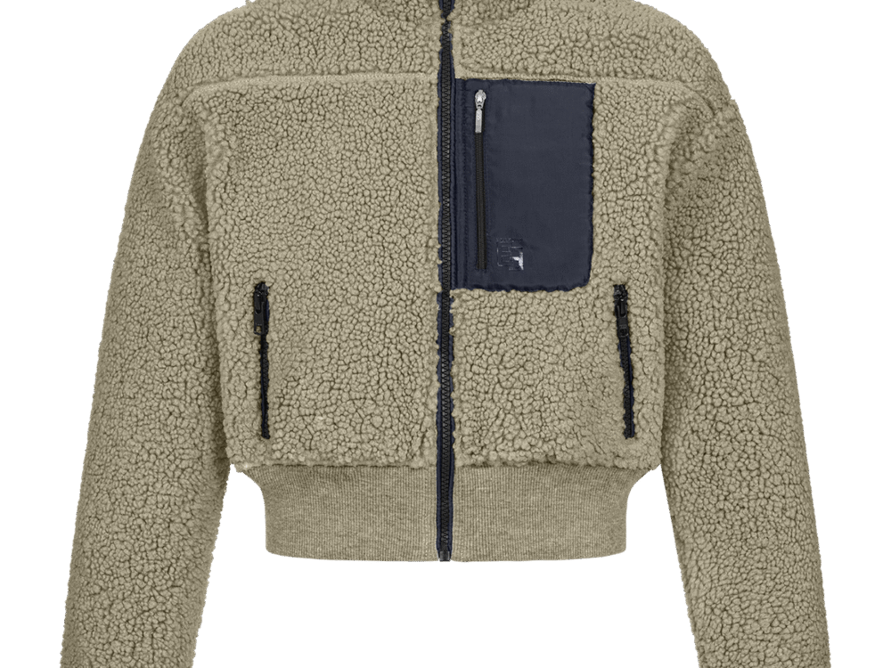  ELT  Alba Teddy Fleece Jacket, Teens, beige gray, size 146/152