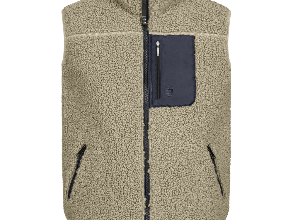ELT Alma Teddy Fleece Vest, Teens, beige gray, size 146/152
