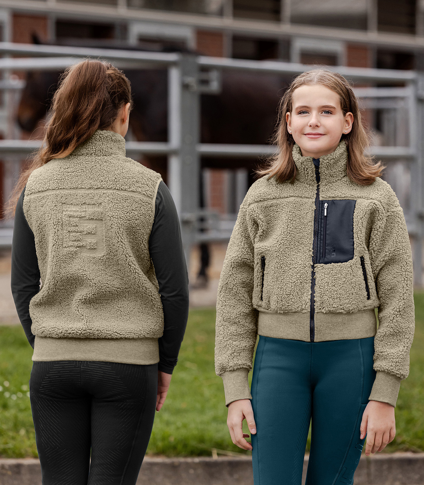 ELT Alma Teddy Fleece Vest, Teens, beige gray, size 146/152 - Afbeelding 4
