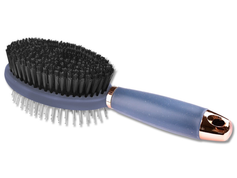 Waldhausen Double side brush with gel handle, black/rosé gold