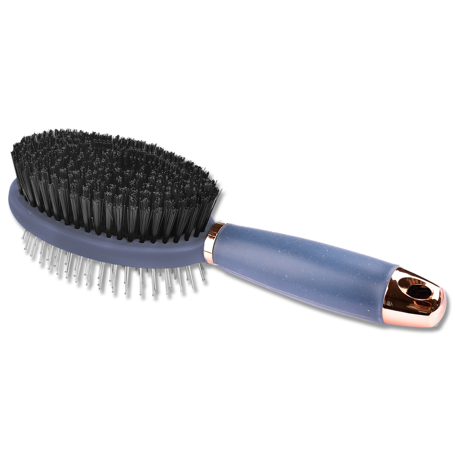 Waldhausen Double side brush with gel handle, black/rosé gold