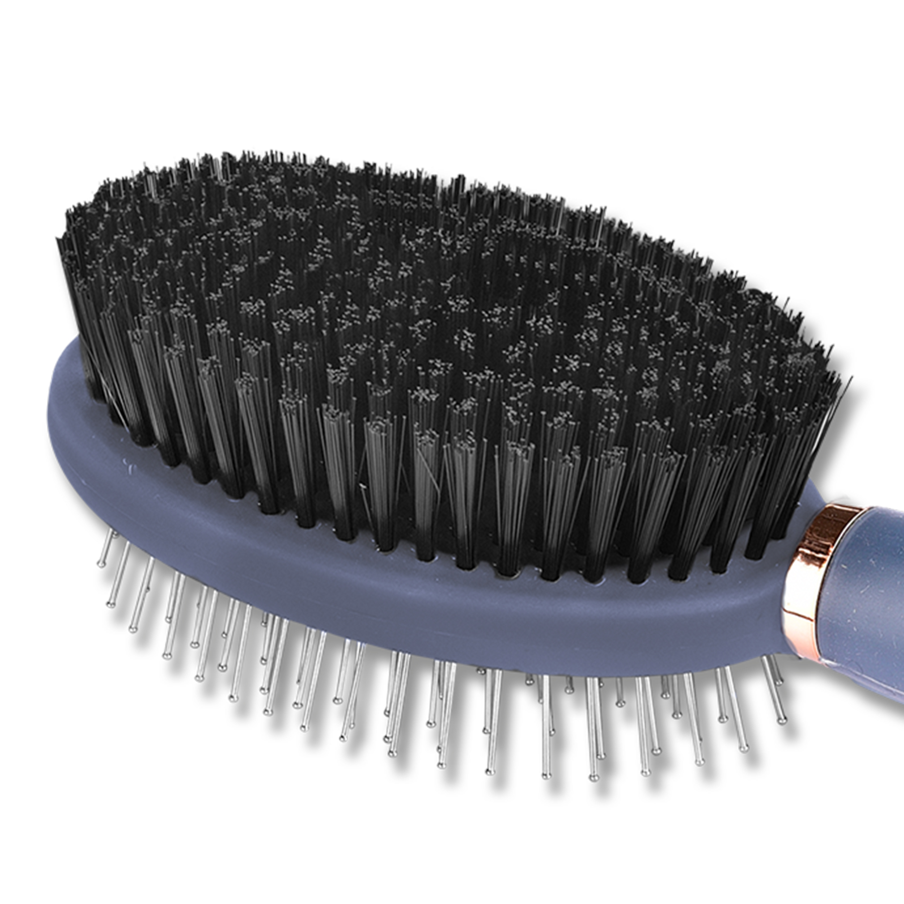 Waldhausen Double side brush with gel handle, black/rosé gold - Afbeelding 3