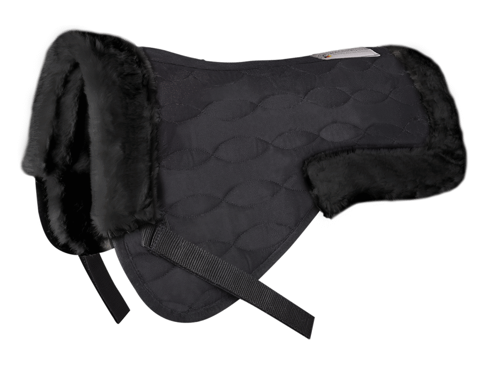 Waldhausen Lamsvel Polyester Zadelonderlegger Zwart/Zwart