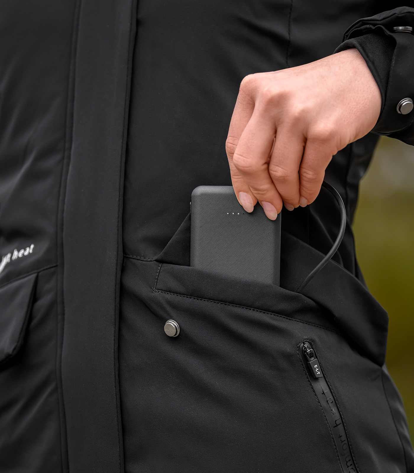 Waldhausen Powerbank, 92x64mm, black, 5000mAh - Afbeelding 4
