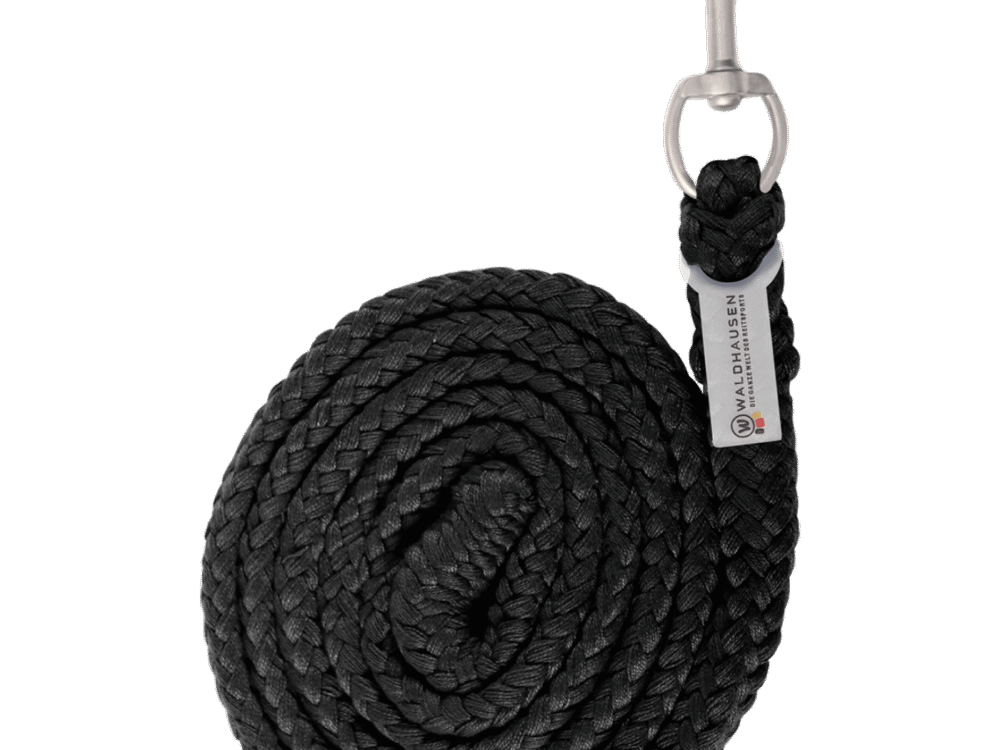 Waldhausen Lead Rope Plus, karabijnhaak, zwart