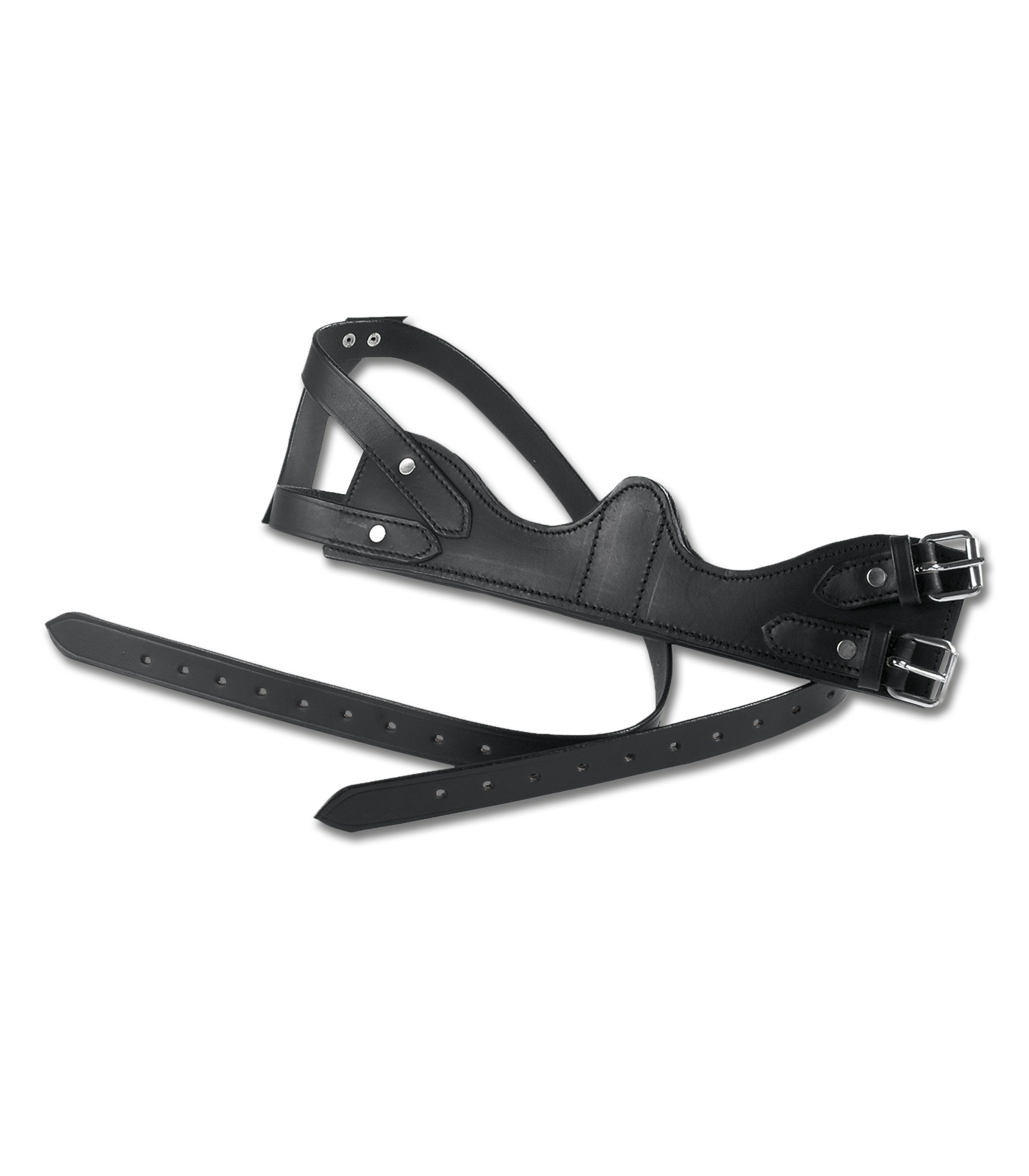 Waldhausen Crib Biter, Leather soft padded, black