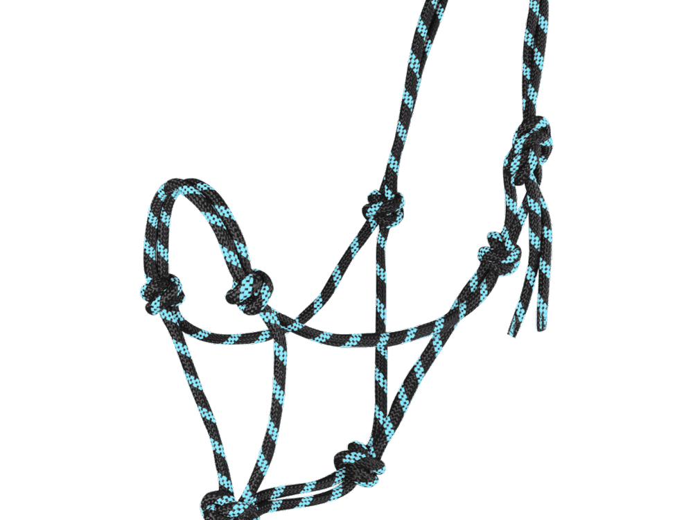 Waldhausen Knot Halster, zwart/mint, Pony